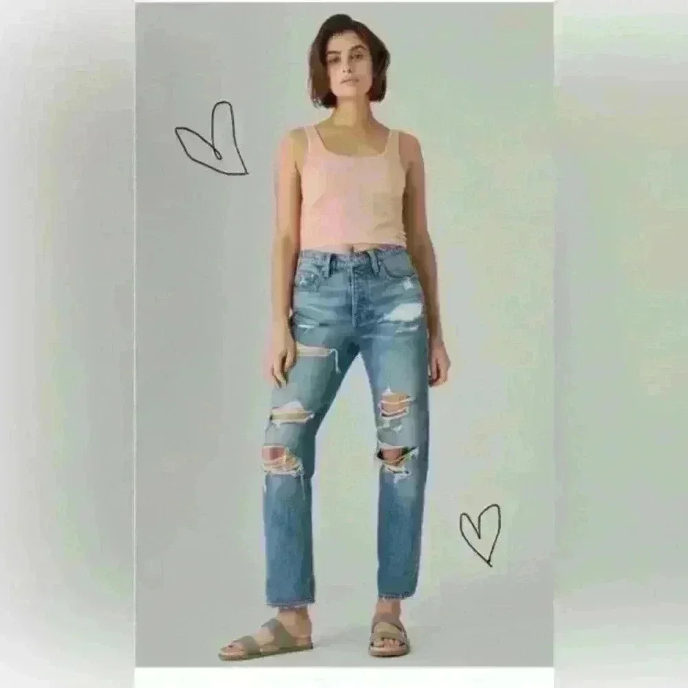 Lucky Brand high rise 90s, medium wash denim size 26